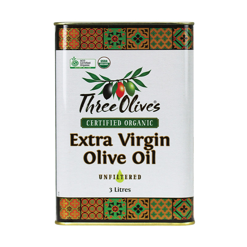 Three Olives Certified Organic Extra Virgin Olive Oil 3L