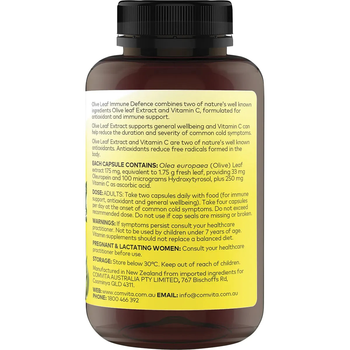 Comvita Olive Leaf Extract Immune Defence 150 Vege Caps