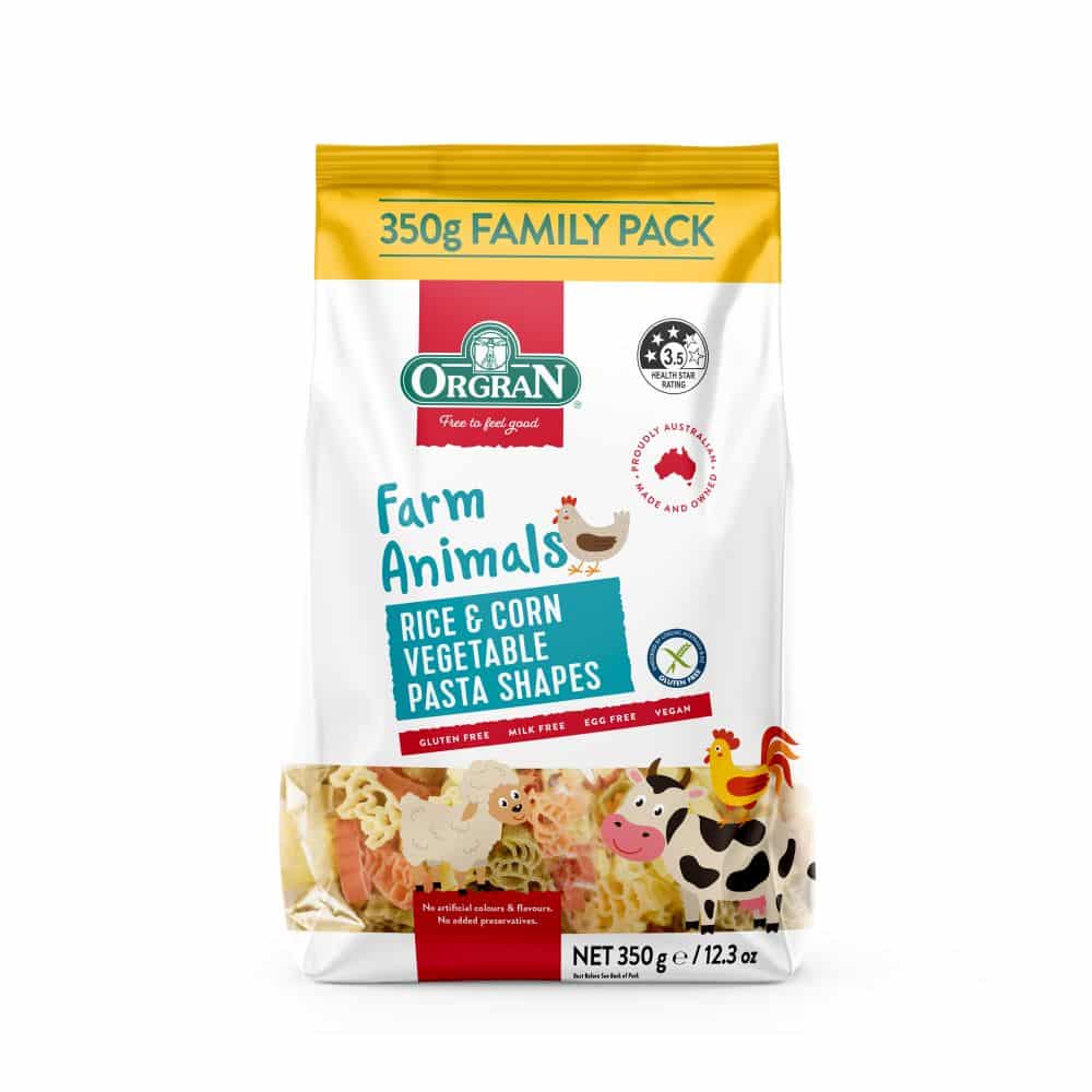 Orgran Gluten Free Outback Animals Vege Pasta Shapes 350g