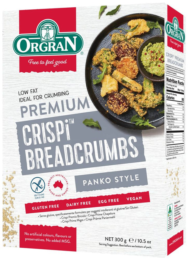Orgran Crispi Premium Breadcrumbs 300g Front