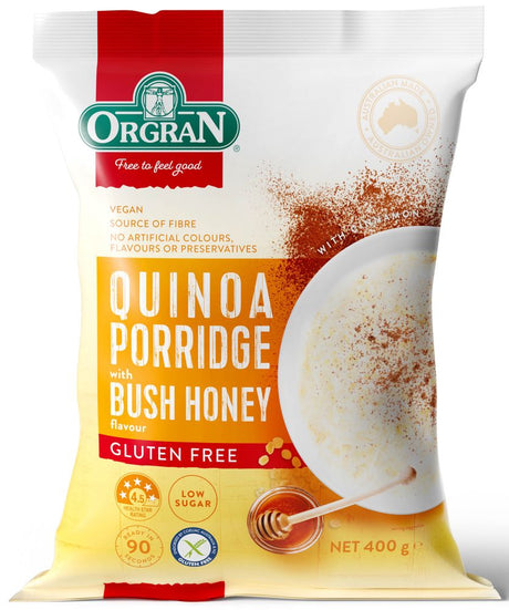 Orgran Quinoa Porridge Honey Gluten Free 400g Front