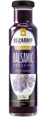 Ozganics Organic Balsamic Dressing Plant Based Gluten Free 250ml Front