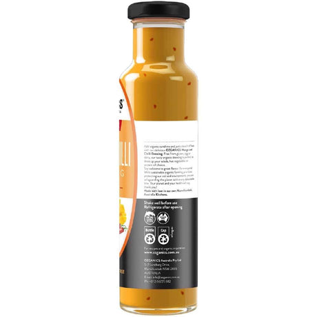 Ozganics Organic Mango & Chilli Dressing Plant Based Gluten Free 250ml Side