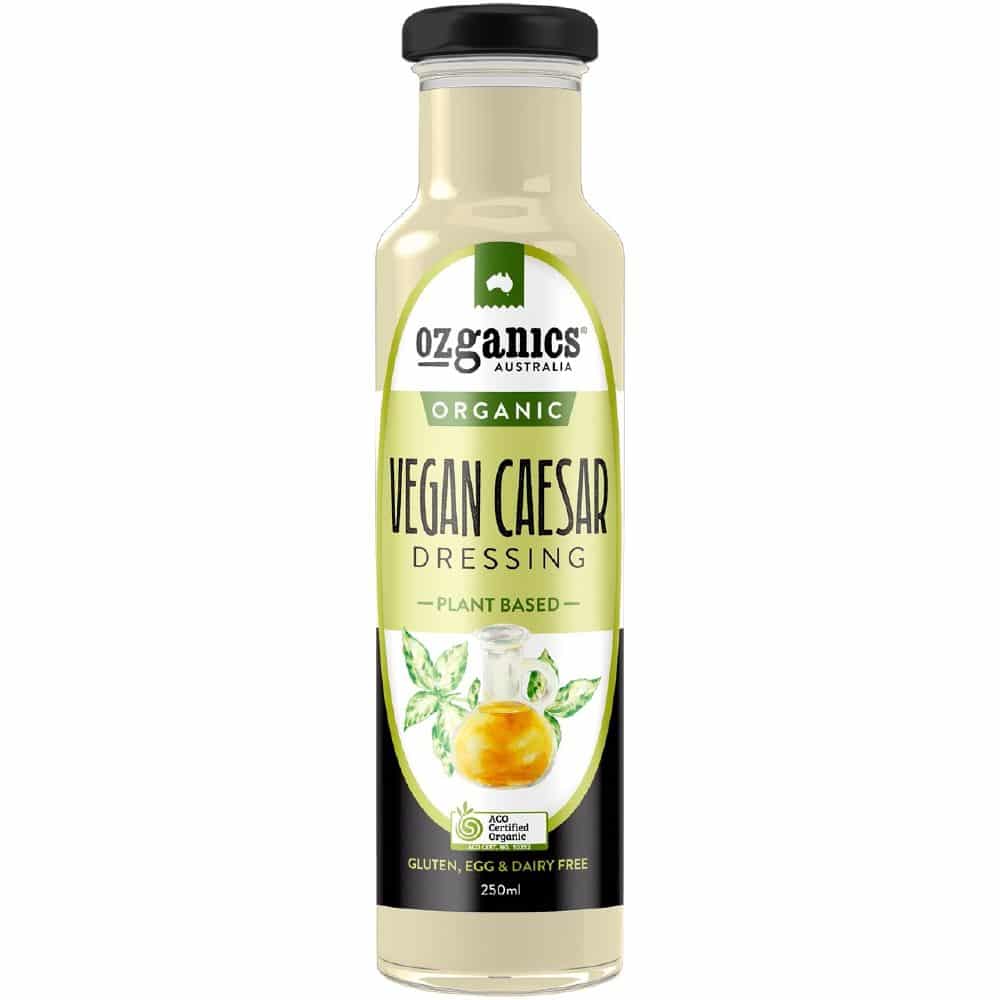 Ozganics Organic Vegan Caesar Dressing Plant Based Gluten Free 250ml Front