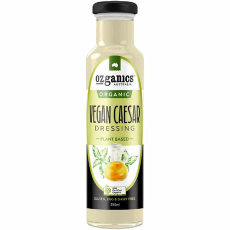 Ozganics Organic Vegan Caesar Dressing Plant Based Gluten Free 250ml Front