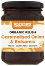 Ozganics Organic Caramelised Onion & Balsamic Relish Gluten Free 250g Front