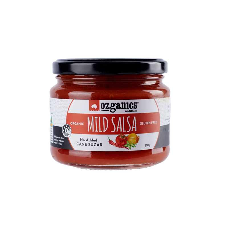 Ozganics Organic Salsa Mild Gluten Free 310g Front