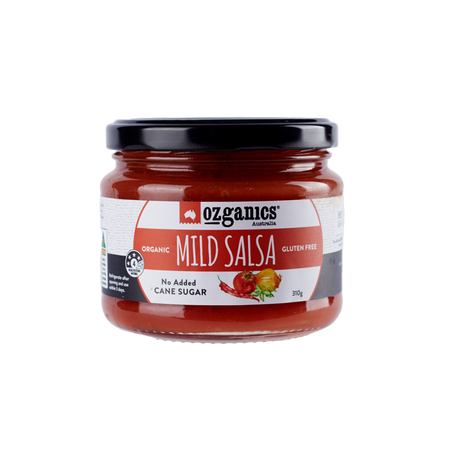 Ozganics Organic Salsa Mild Gluten Free 310g Front