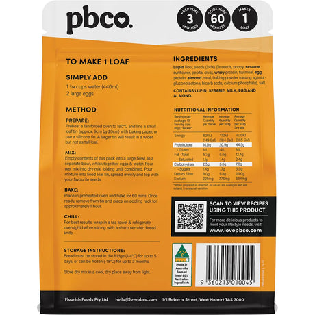 The Protein Bread Co. Protein Bread Mix 6 Australian Seeds 350g