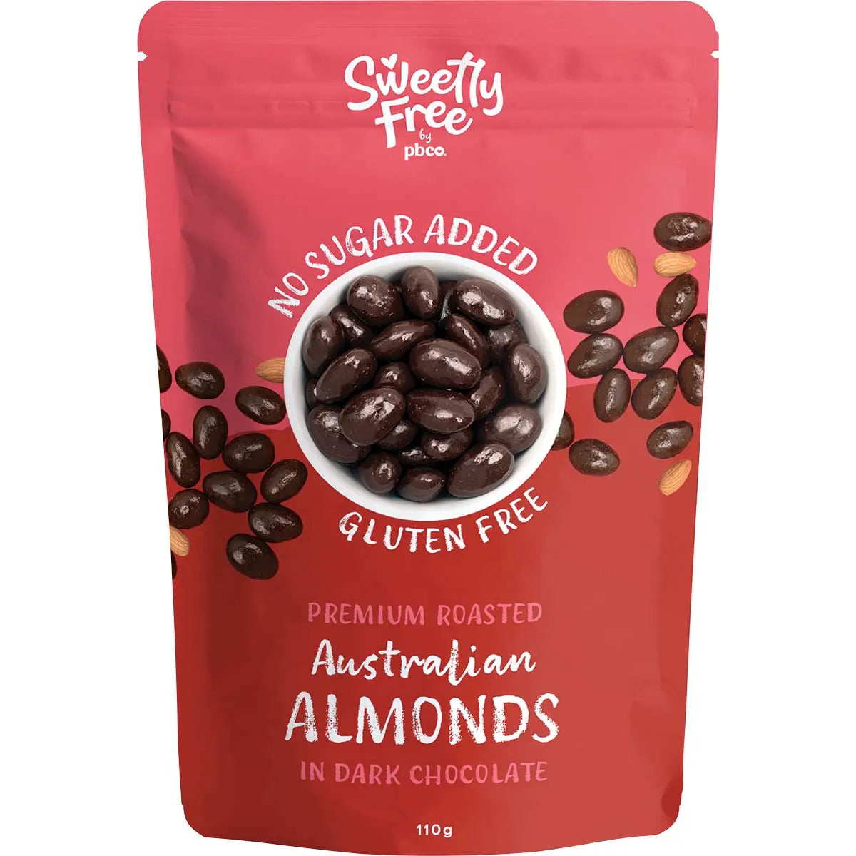 PBCo Sweetly Free Almonds Dark Chocolate 110g
