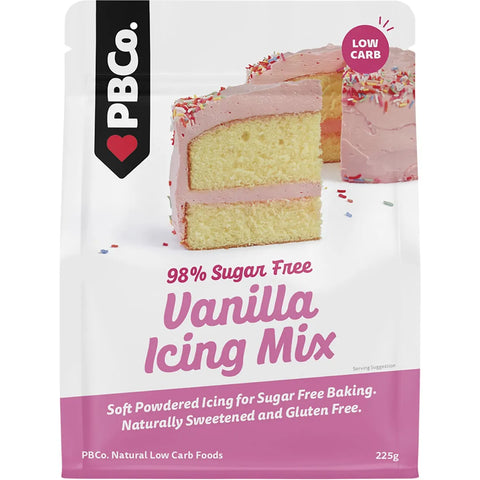 PBCO Vanilla Icing Mix 98% Sugar Free 225g