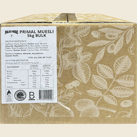 Paleo Hero Primal Muesli Bulk 5kg packaging