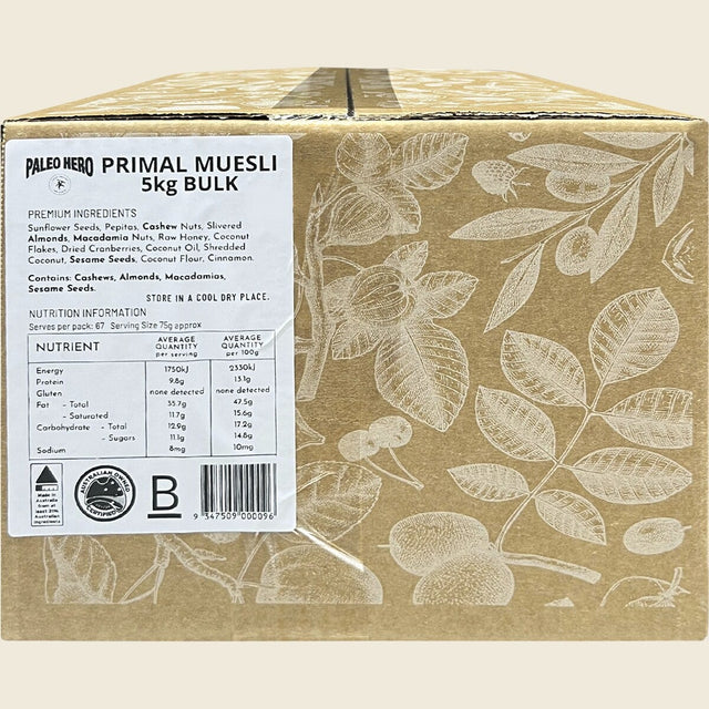 Paleo Hero Primal Muesli Bulk 5kg packaging