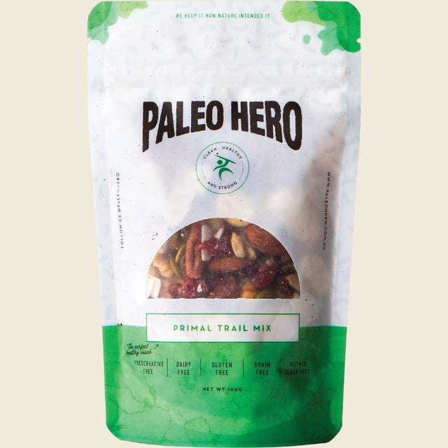 Paleo Hero Primal Trail Mix 100g front