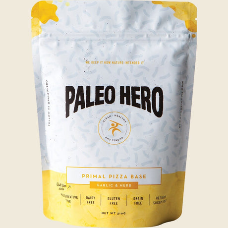 Paleo Hero Primal Pizza Base Mix Garlic & Herb 310g front