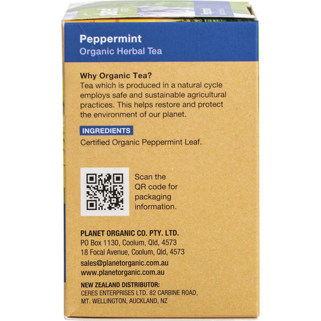 Planet Organic Organic Herbal Tea Peppermint x 25 Tea Bags
