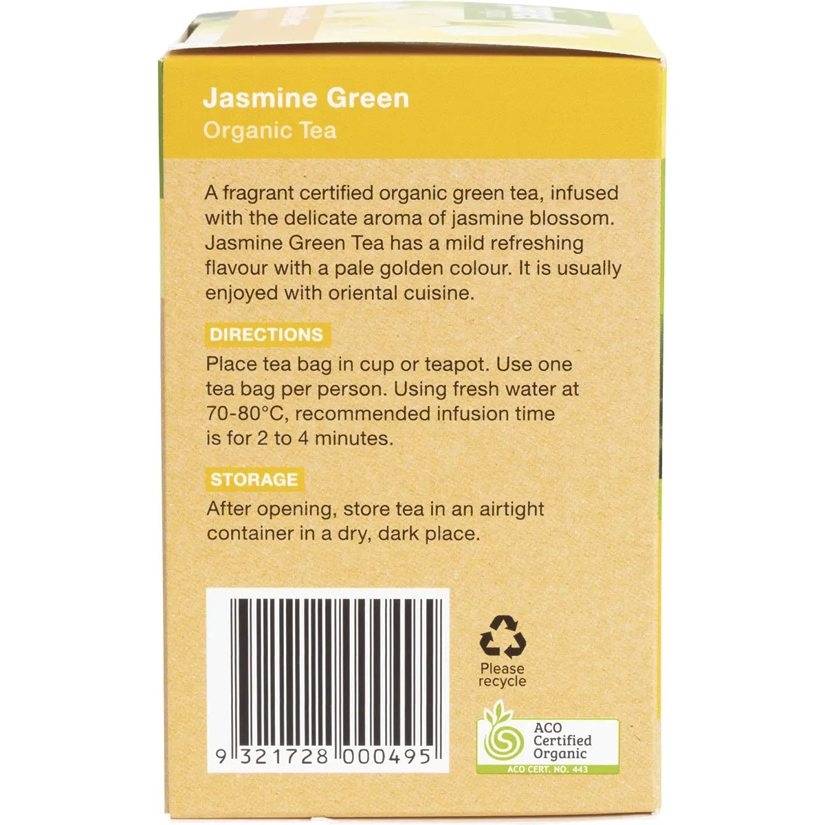 Planet Organic Organic Tea Jasmine Green x 25 Tea Bags