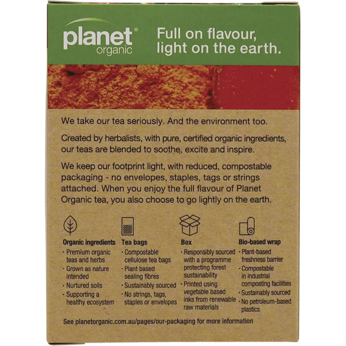 Planet Organic Organic Herbal Tea Joint Calm with Turmeric & Ginger x 25 Tea Bags
