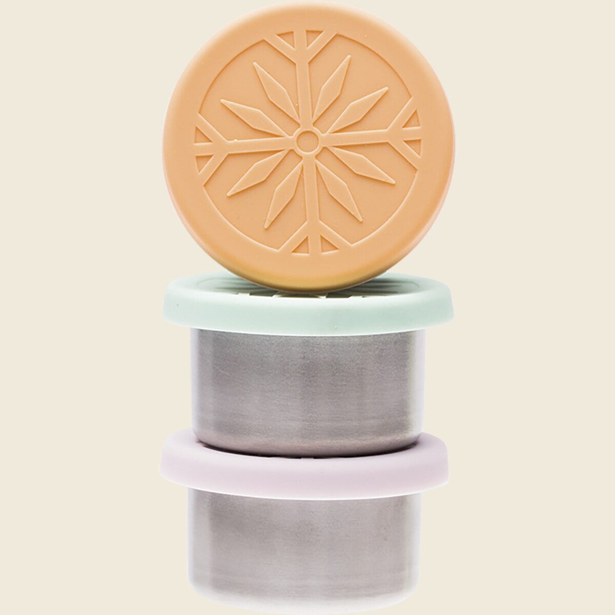 Ever Eco Stainless Steel Mini Containers Spring Pastels - Leak Resistant Set of 3