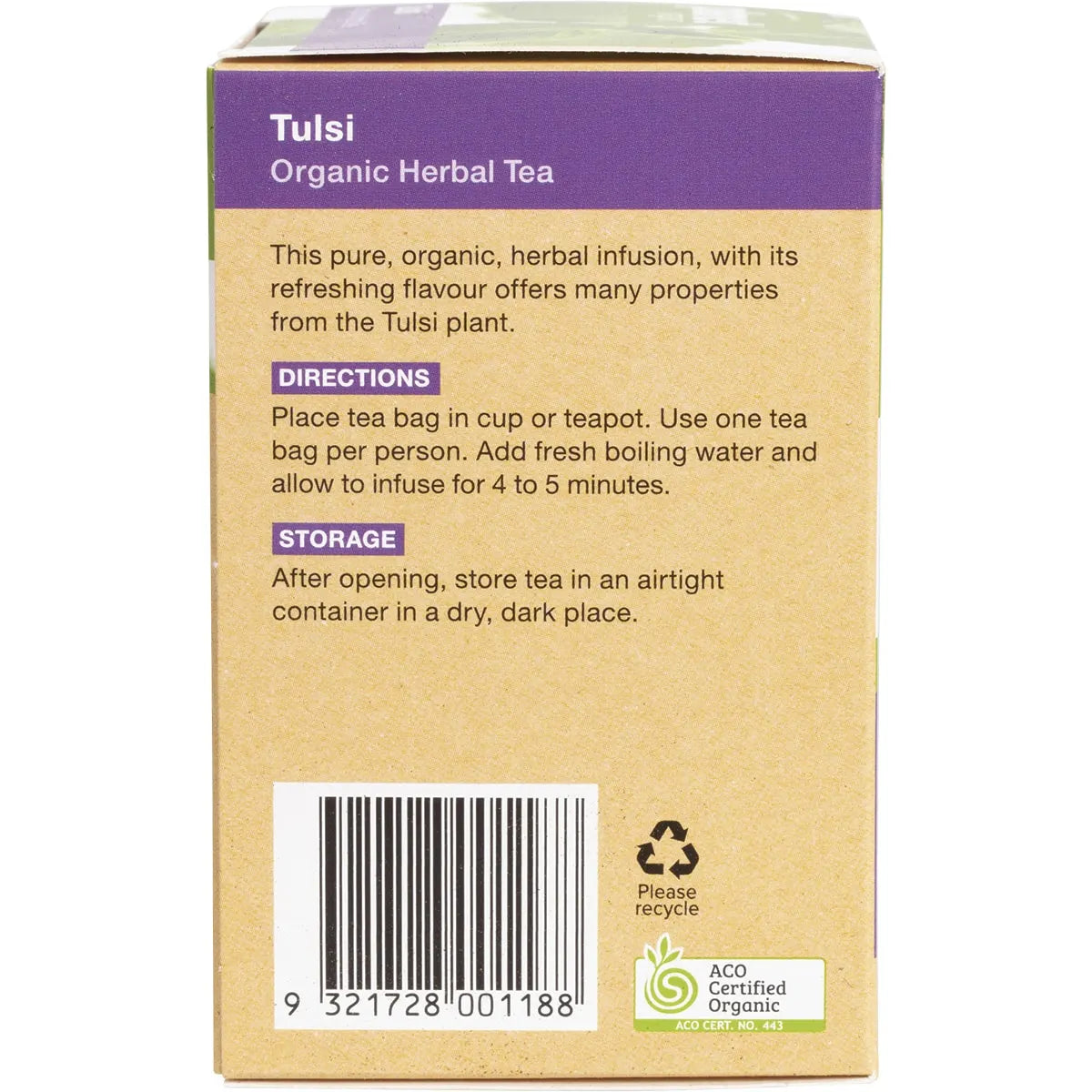 Planet Organic Organic Herbal Tea Tulsi x 25 Tea Bags