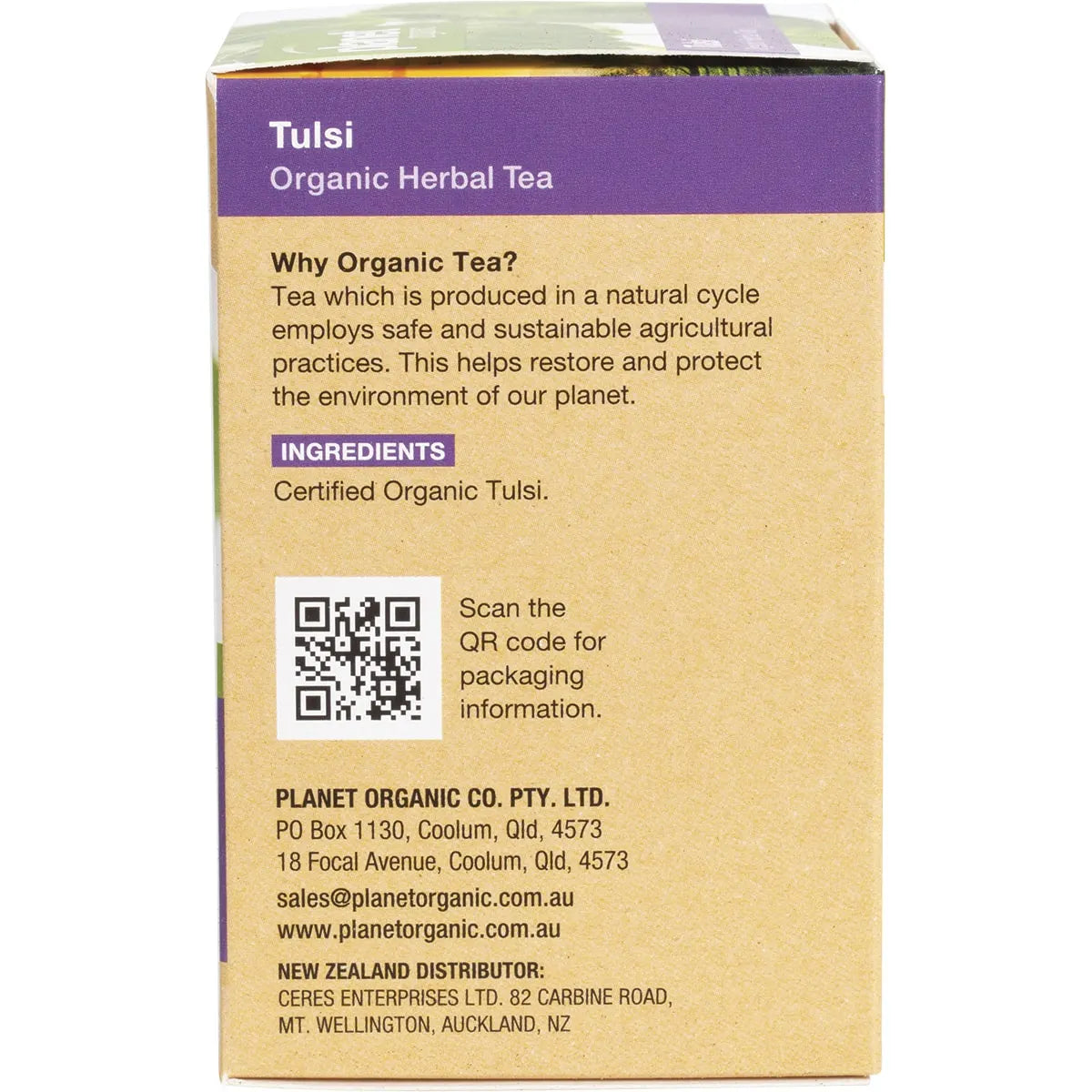 Planet Organic Organic Herbal Tea Tulsi x 25 Tea Bags