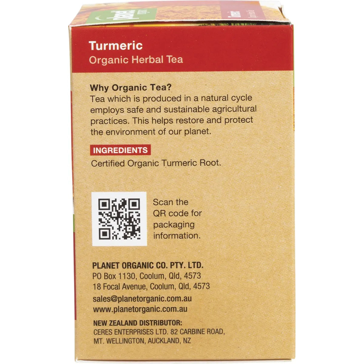 Planet Organic Organic Herbal Tea Turmeric x 25 Tea Bags