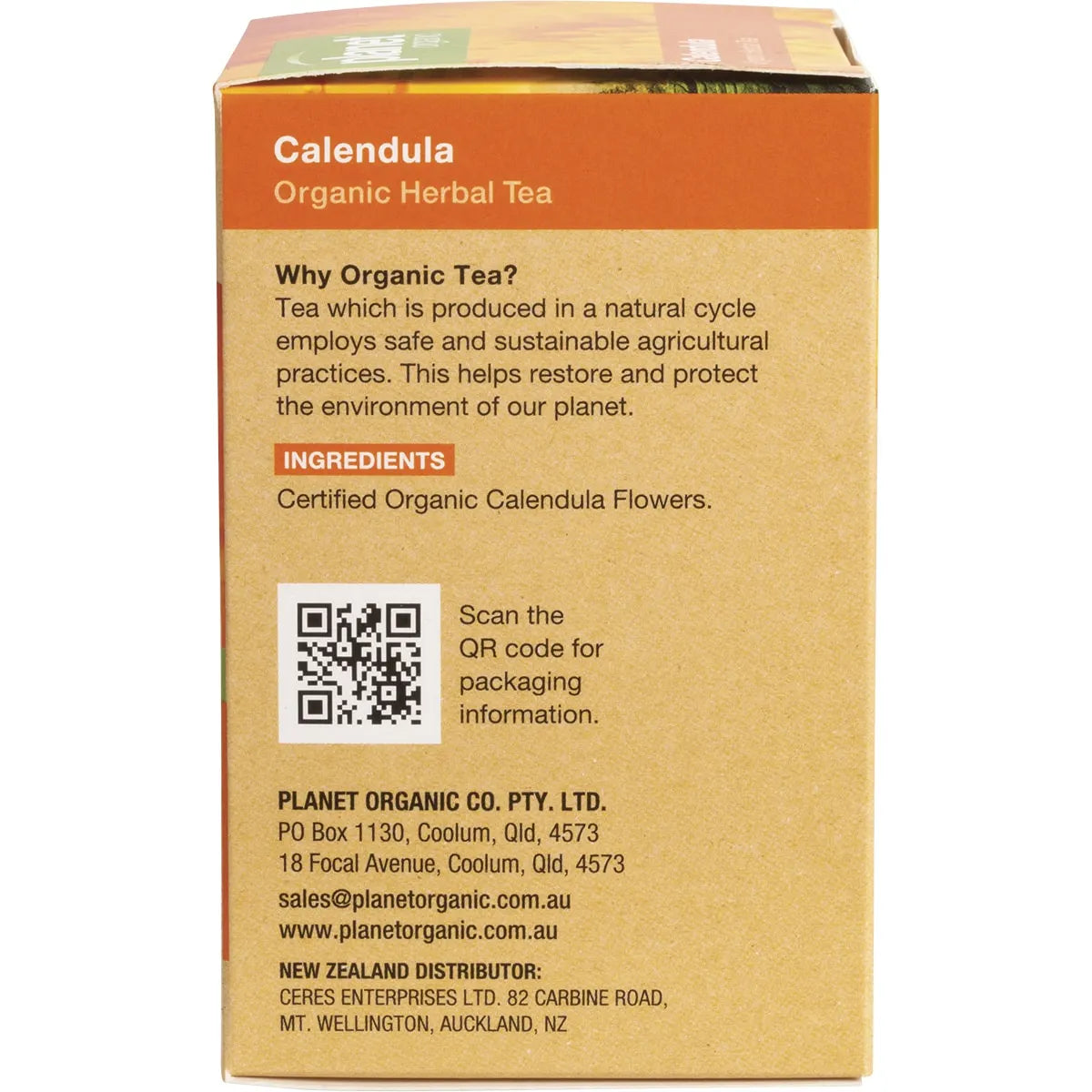 Planet Organic Organic Herbal Tea Calendula x 25 Tea Bags