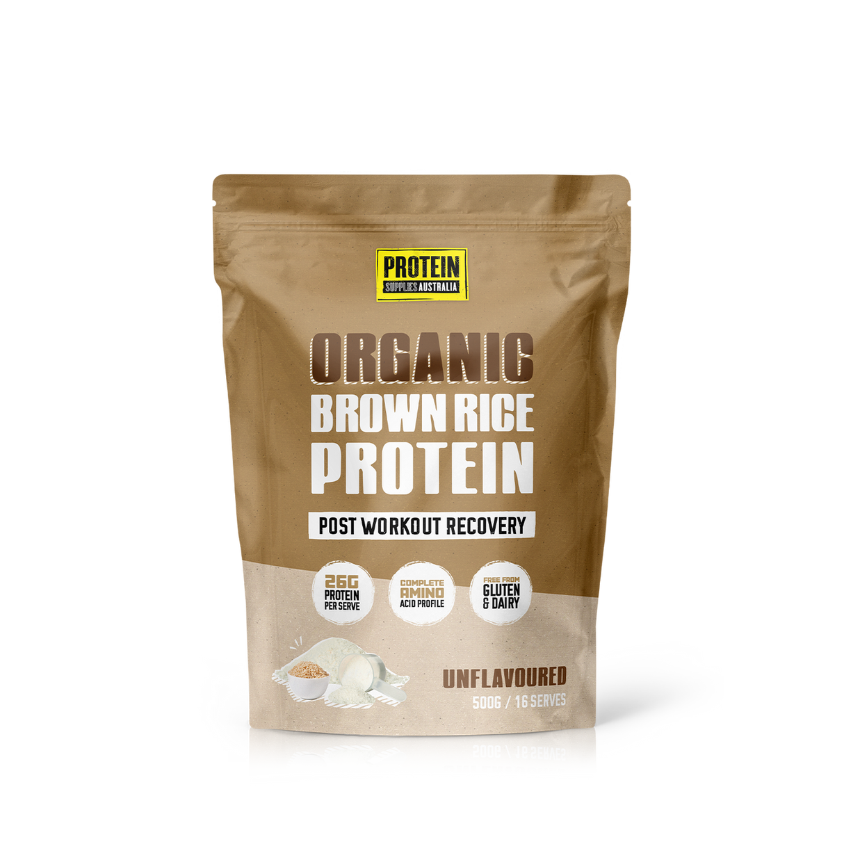 Protein Supplies Australia BioPro Sprouted Brown Rice Pure 500g