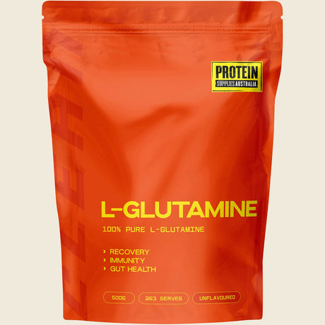 Protein Supplies Australia L-Glutamine 100% Pure Powder 500g – front product image
