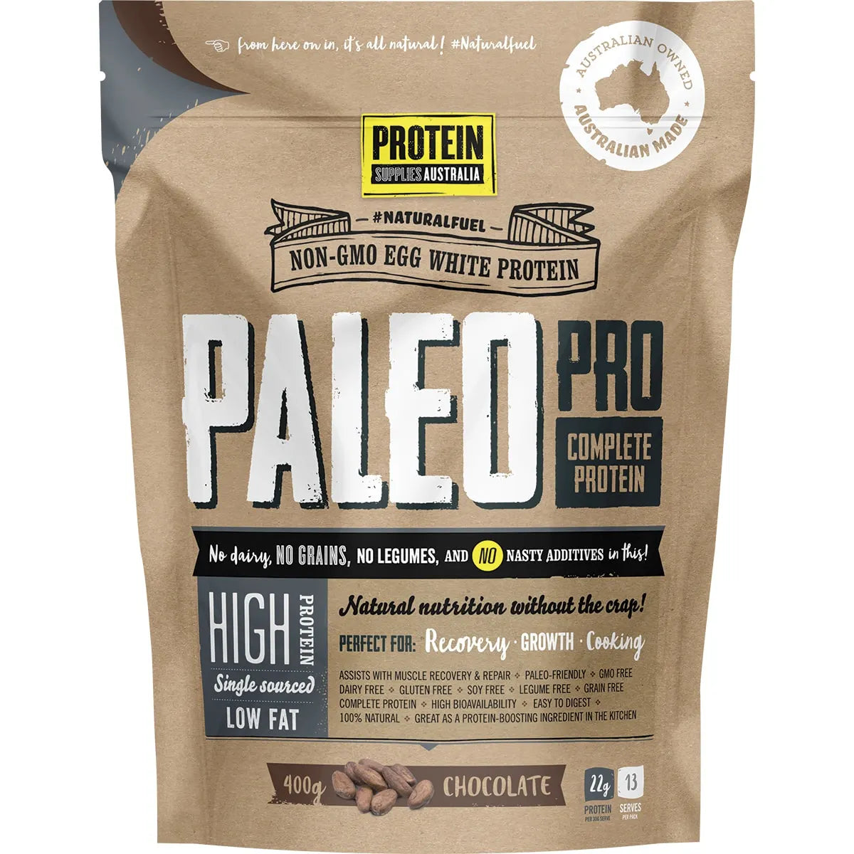Protein Supplies Australia Paleo Egg White Protein Chocolate