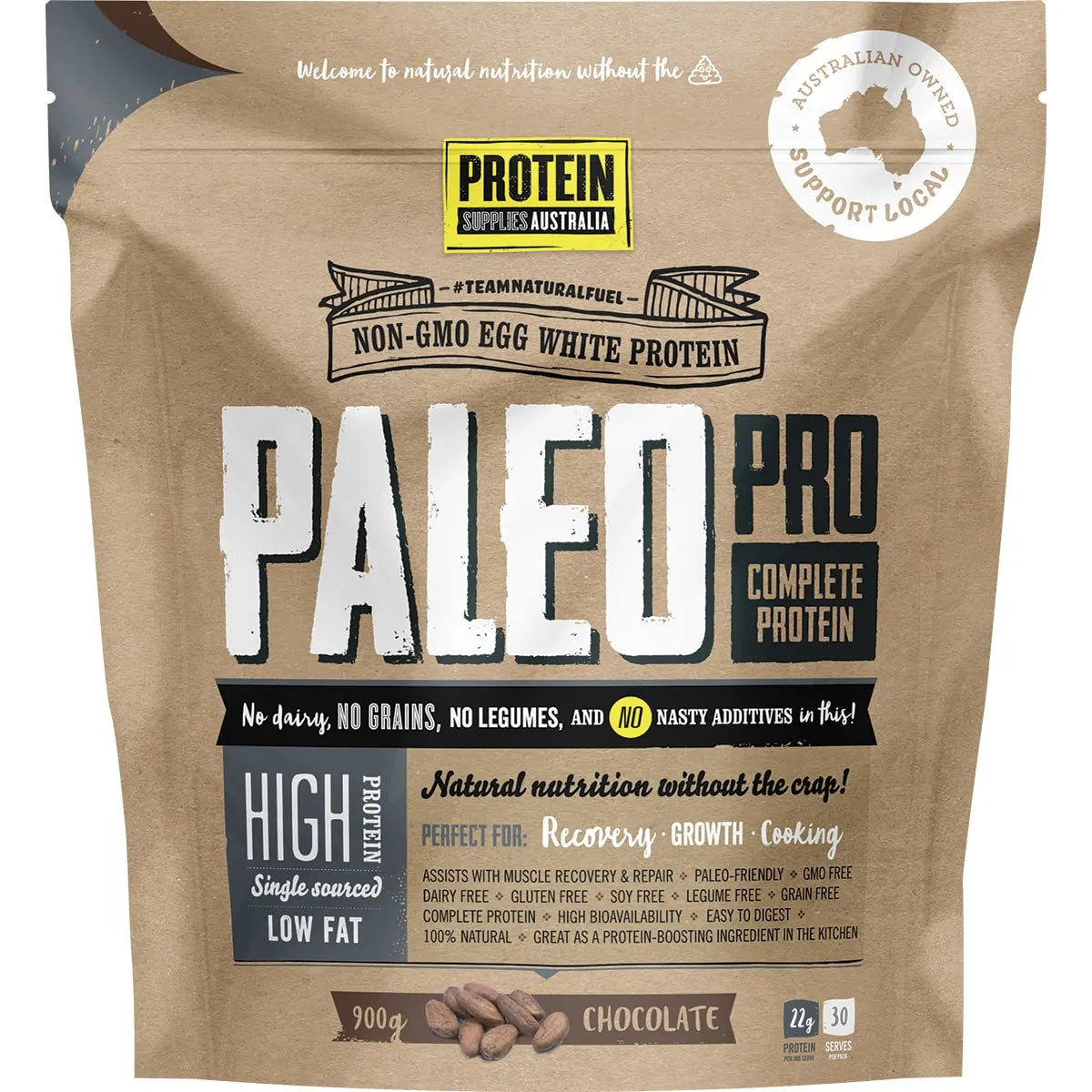 Protein Supplies Australia Paleo Egg White Protein Chocolate