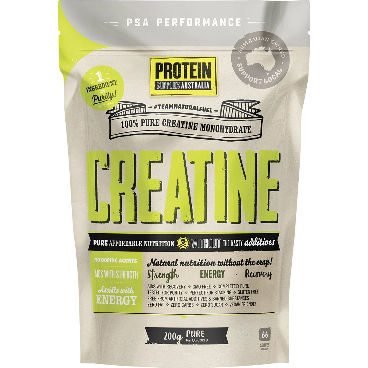Protein Supplies Australia Creatine 100% Pure Powder 200g