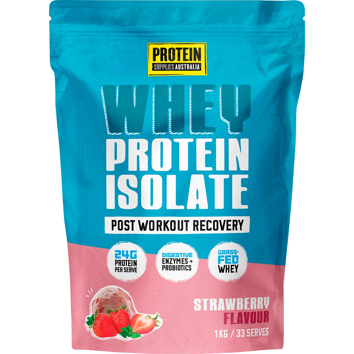 Protein Supplies Australia Whey Protein Isolate Strawberry
