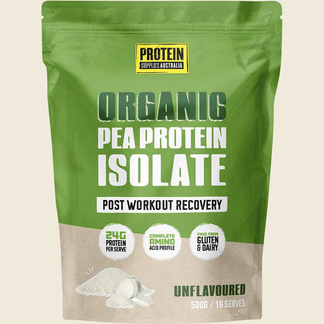 Protein Supplies Australia Pure Pea Protein Isolate 500g – front product image