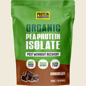 Protein Supplies Australia Pure Pea Protein Isolate Chocolate 500g – front product image