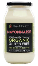 Ozganics Pure Addiction Organic Mayonnaise Gluten Free 440g Front