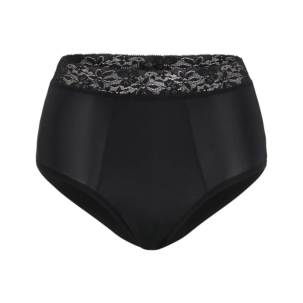 Pelvi Leakproof Underwear Full Brief Black M Single Front