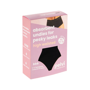 Pelvi Leakproof Underwear Full Brief Black XL Box Front