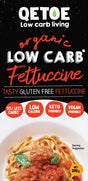 Qetoe Low Carb Fettucine Organic Gluten Free 200g Front