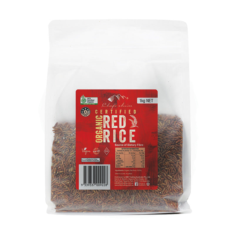 Chef's Choice Certified Organic Red Rice 1Kg