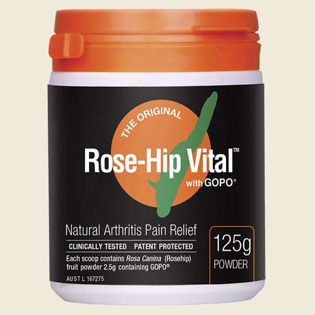 Rose Hip Vital Arthritis Pain Relief Powder 125g – front product image