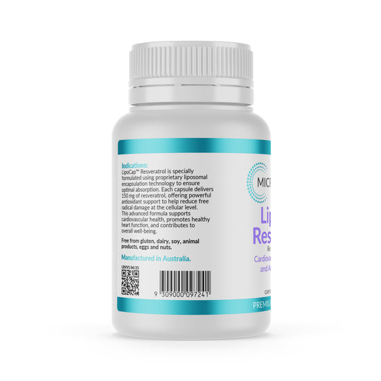 Micronutrition LipoCap Resveratrol 30 Vege Caps Back