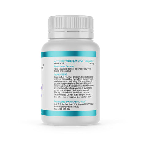 Micronutrition LipoCap Resveratrol 30 Vege Caps Side