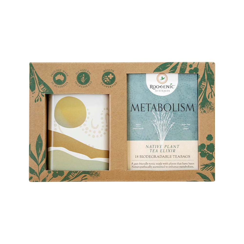 Roogenic Australia Metabolism x 18 Tea Bags with Wellness Tin