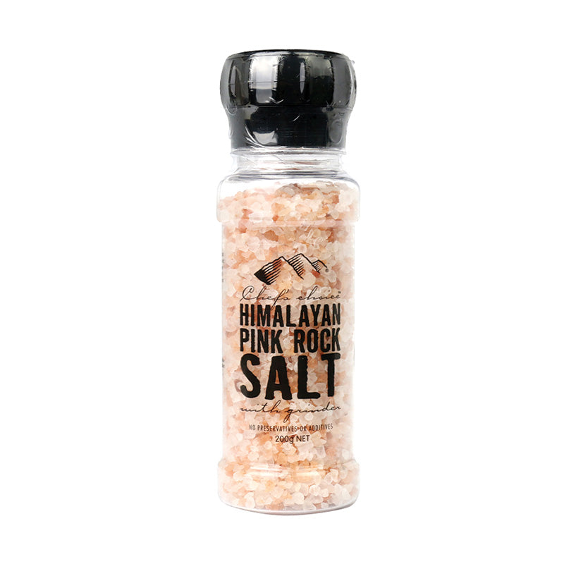 Chef's Choice Himalayan Pink Rock Salt with Grinder 200g