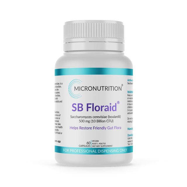Micronutrition SB Florid (Saccharomyces cerevesiae (Boulardii)) 60 Vege Caps Front