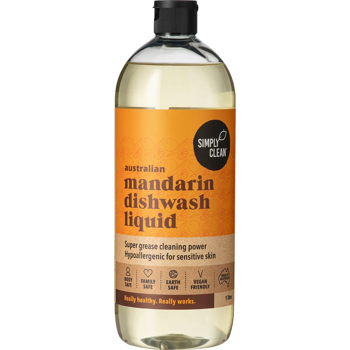 Simply Clean Dishwash Liquid Mandarin