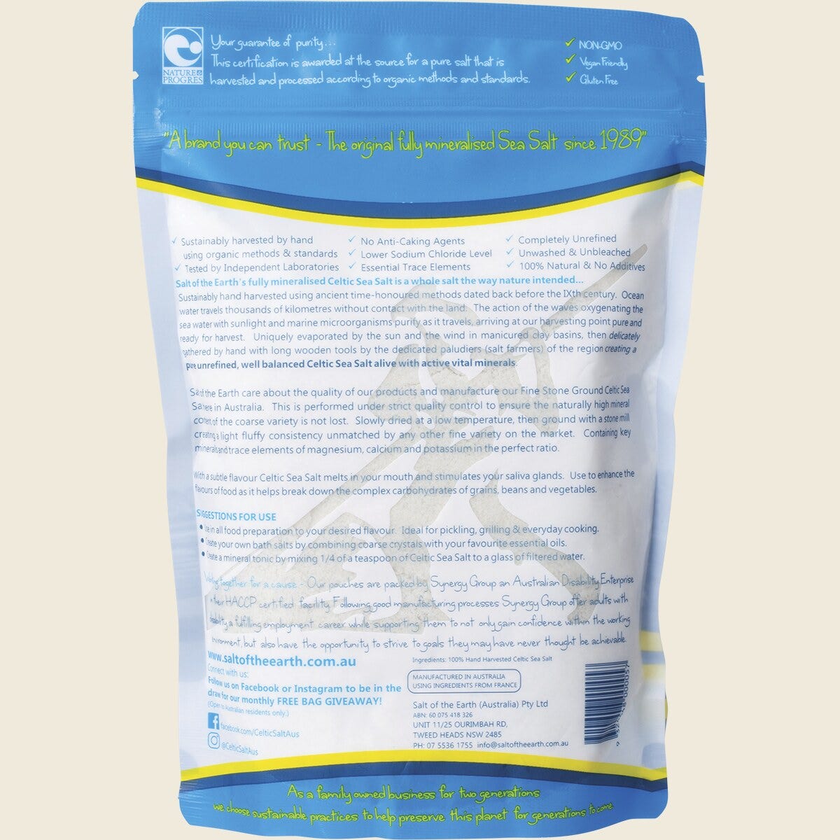 Salt of the Earth Fine Celtic Sea Salt 650g