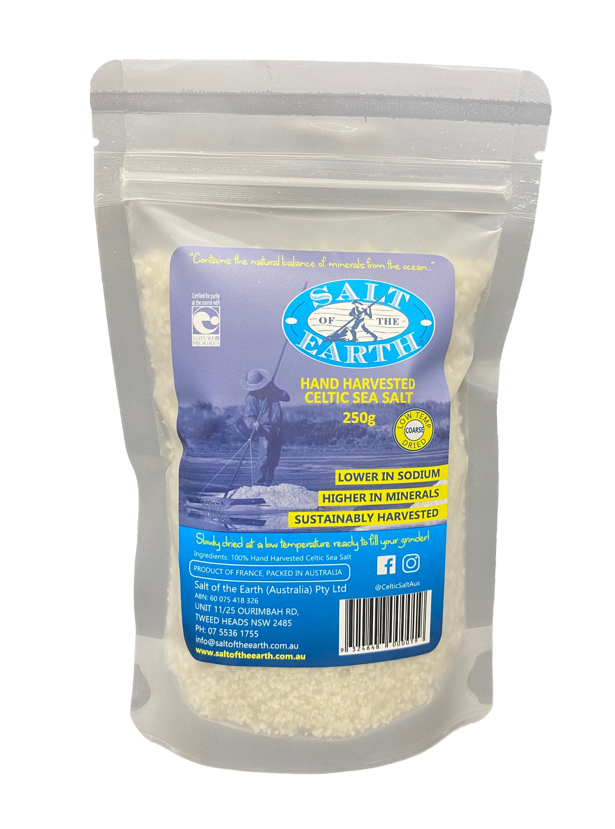 Salt of the Earth Celtic Sea Salt Pre-Dried Coarse 250g
