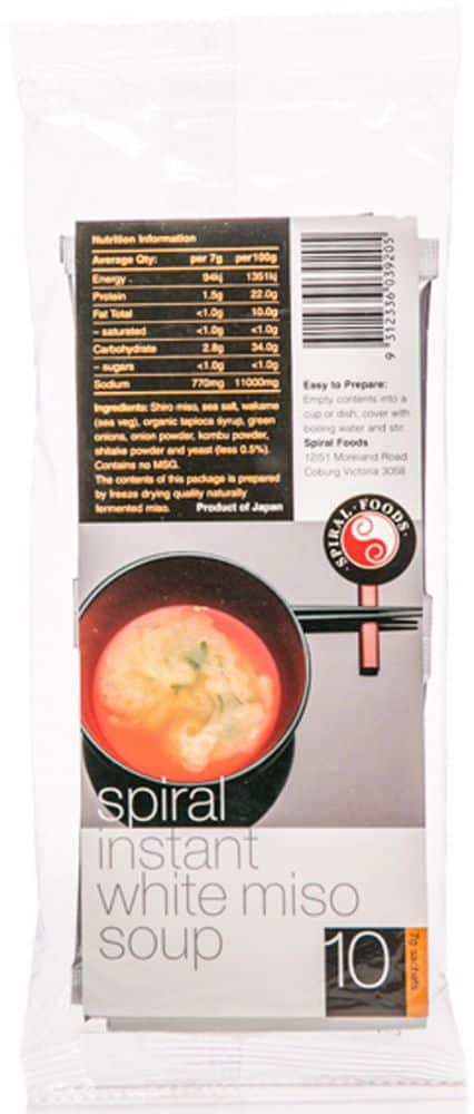 Spiral Instant White Miso 7g x 10-pack Front